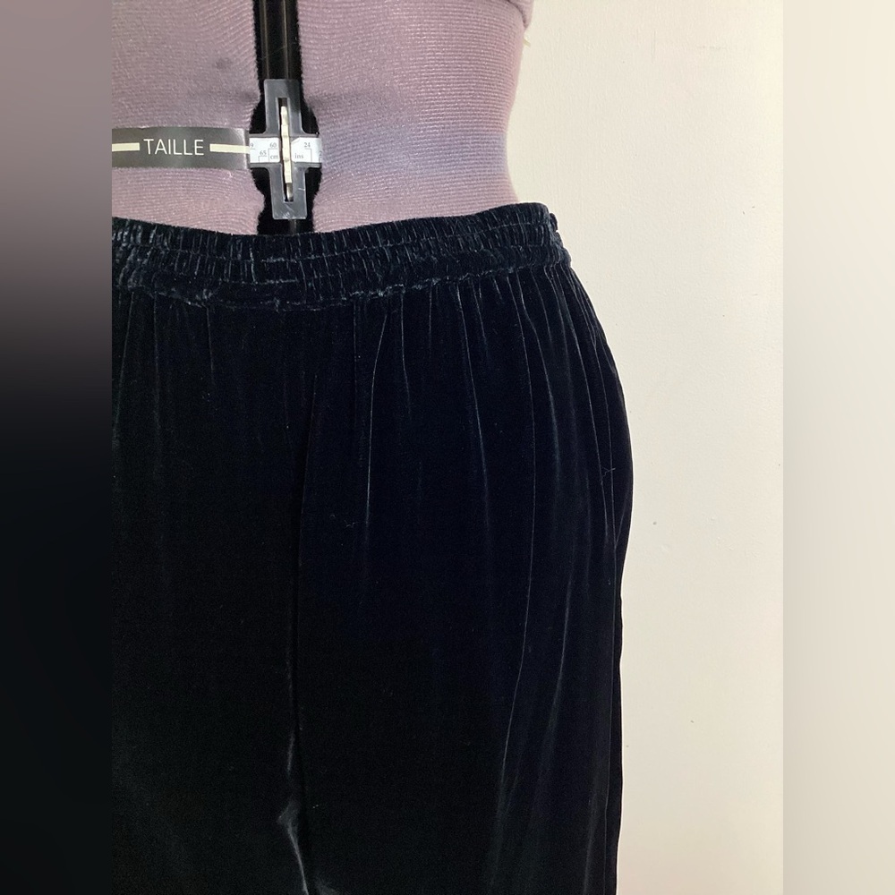 Vtg 90s Y2K Silk Blend Velvet Pants Size M Phoebe Buffay - Picture 6 of 13